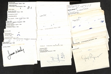 Lot of (100+) Signed Mostly Basketball-Related Index Cards inc. James Worthy, Bill Walton, Michael Couper, Jerry Sloan, Billy Knight, +. (JSA Auction Letter)
