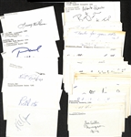 Lot of (125+) Signed Mostly Basketball-Related Index Cards inc. KC Jones, Rick Barry, Bill Walton, Don Nelson, Chris Ford, Bill Cartwright, + (JSA Auction Letter) 