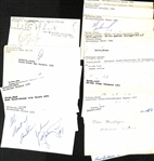 Lot of (40+) Signed Mostly Football Index Cards inc. John Matuszak, George McAfee, Hank Stram, Herb Adderley, Sam Wyche, + (JSA Auction Letter)
