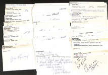 Lot of (100+) Signed Mostly Basketball Index Cards inc. Jack Ramsay, Billy Cunningham, Tom McMillen, Bill Laimbeer, + (JSA Auction Letter)