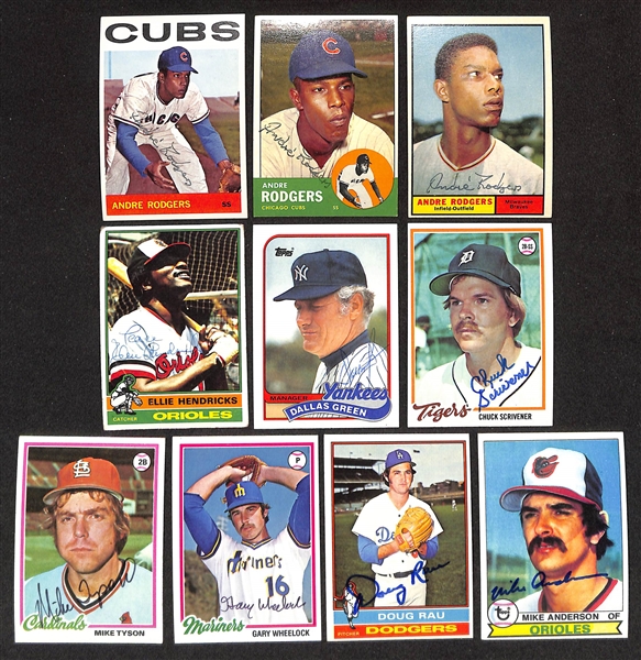 Lot of (60+) Signed Mostly Baseball Cards inc. Gus Triandos, Lee Richter, Jerry Stephenson, (3) Dick Green, (3) Freddie Patek, + (JSA Auction Letter)