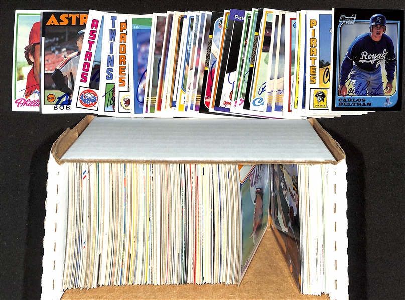 Lot of (200+) Signed Mostly Baseball Cards inc. (2) Carlos Beltran, (2) Chuck Tanner, Tito Francona, Frank Lucchesi, + (JSA Auction Letter)