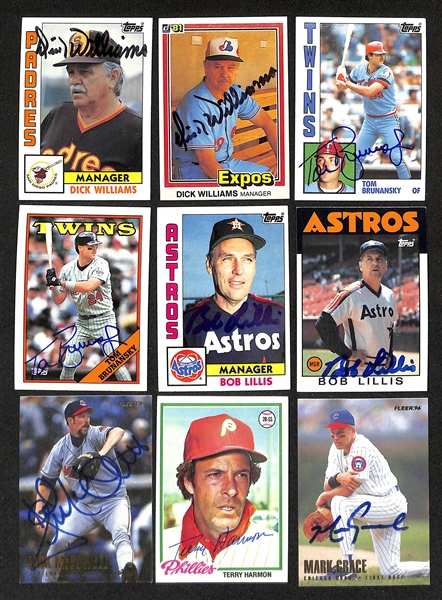 Lot of (200+) Signed Mostly Baseball Cards inc. (2) Carlos Beltran, (2) Chuck Tanner, Tito Francona, Frank Lucchesi, + (JSA Auction Letter)