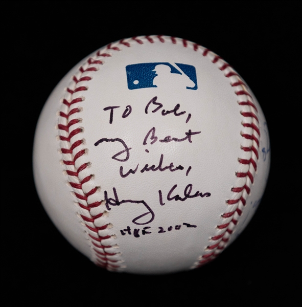 Lot of (3) Signed Baseballs inc. Kalas, Dykstra, & Daulton (JSA Auction Letter)