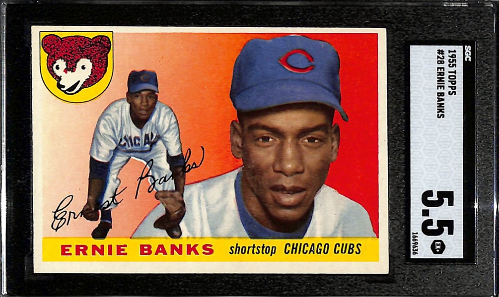 1955 Topps Ernie Banks #28 SGC 5.5