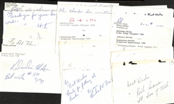 Lot of (70+) Signed Mostly Basketball Index Cards w. Karl Malone (JSA Auction Letter)
