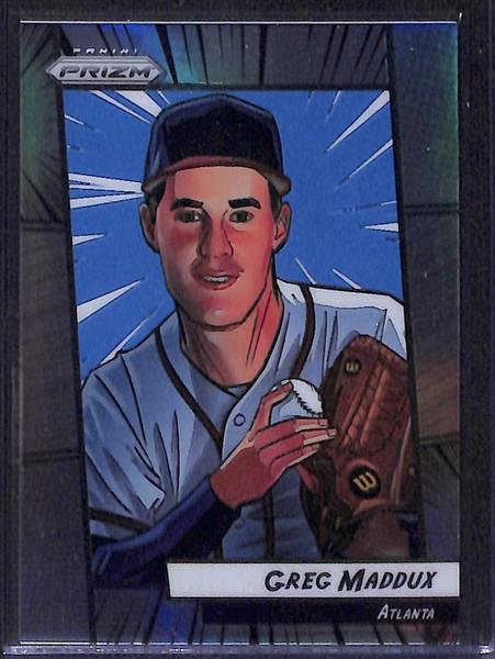 Lot of (2) 2023 Prizm Baseball Manga Case Hit Insert Cards- Babe Ruth, Greg Maddux