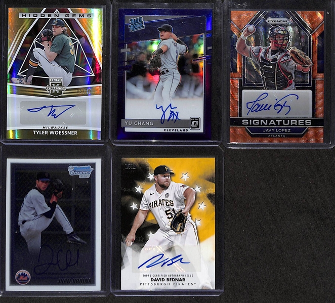 Lot of (26) Rookie Autograph Baseball Cards inc. 2024 Topps Heritage Lawrence Butler, 2024 Donruss Brady House, 2024 Optic James Wood Holo, +