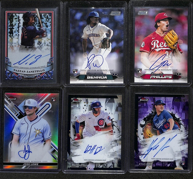 Lot of (18) Baseball Rookie Autograph Cards inc. Lawrence Butler, Max Clark (#/99), Brooks Lee (#/120), Dalton Rushing, Colton Ledbetter (#/10), +