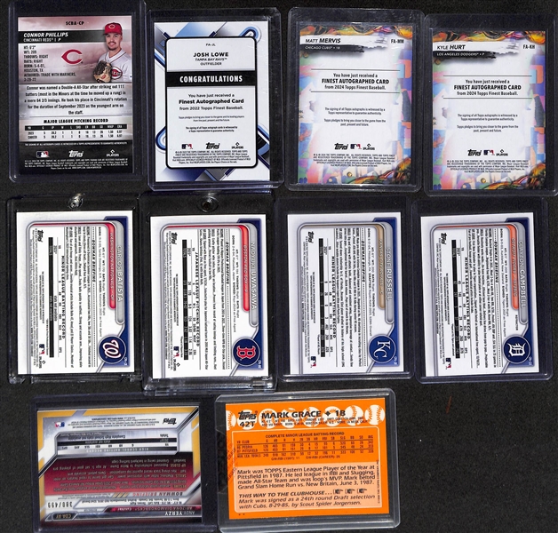 Lot of (18) Baseball Rookie Autograph Cards inc. Lawrence Butler, Max Clark (#/99), Brooks Lee (#/120), Dalton Rushing, Colton Ledbetter (#/10), +