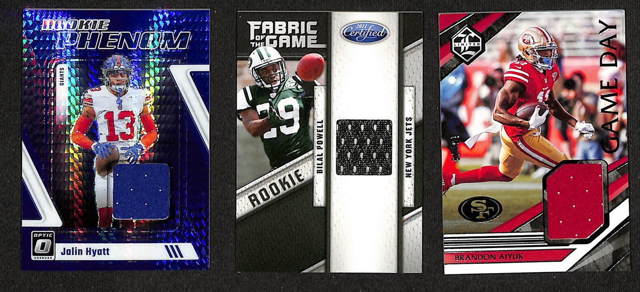Lot of (11) Football Cards inc. Eli Manning Printing Plate (#/1), Xavier McKinney Printing Plate (#/1), Riley Leonard Rookie Autograph (#/1), +