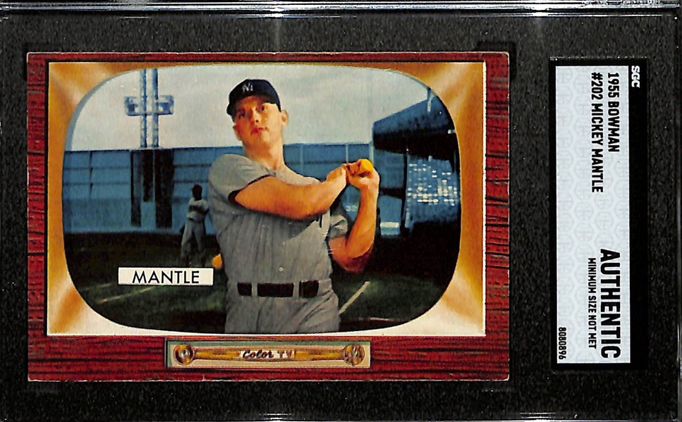 1955 Bowman Mickey Mantle Graded SGC Authentic (Undersize)