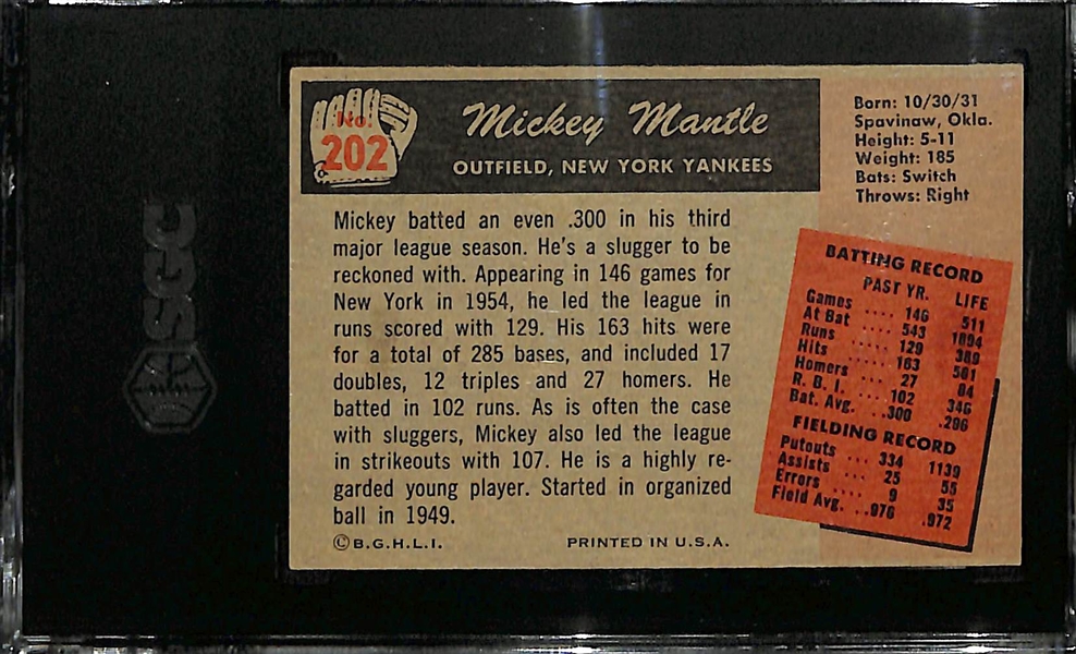 1955 Bowman Mickey Mantle Graded SGC Authentic (Undersize)
