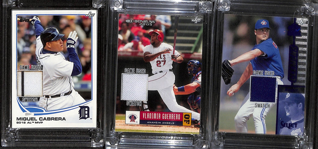 Lot of (12) Baseball Jersey Fusion Relic Cards inc. Shohei Ohtani (#/75), Ronald Acuna Jr (#/50), Jasson Dominguez, Alex Rodriguez (#/75), Justin Verlander (#/25), +