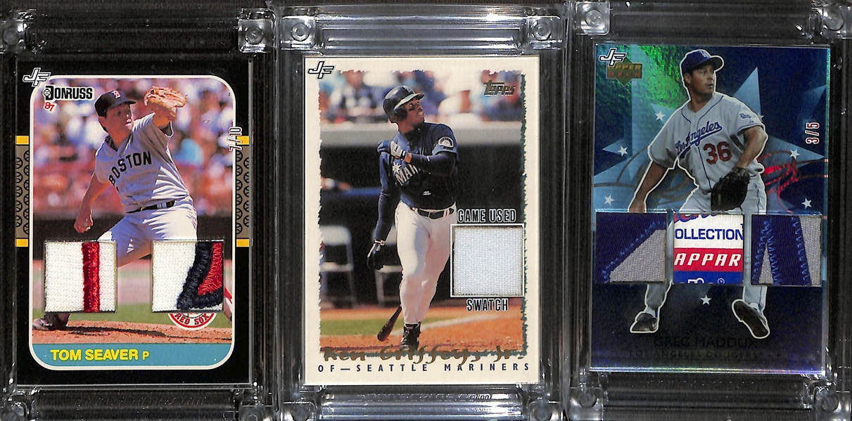 Lot of (12) Baseball Jersey Fusion Relic Cards inc. Shohei Ohtani (#/75), Ronald Acuna Jr (#/50), Jasson Dominguez, Alex Rodriguez (#/75), Justin Verlander (#/25), +