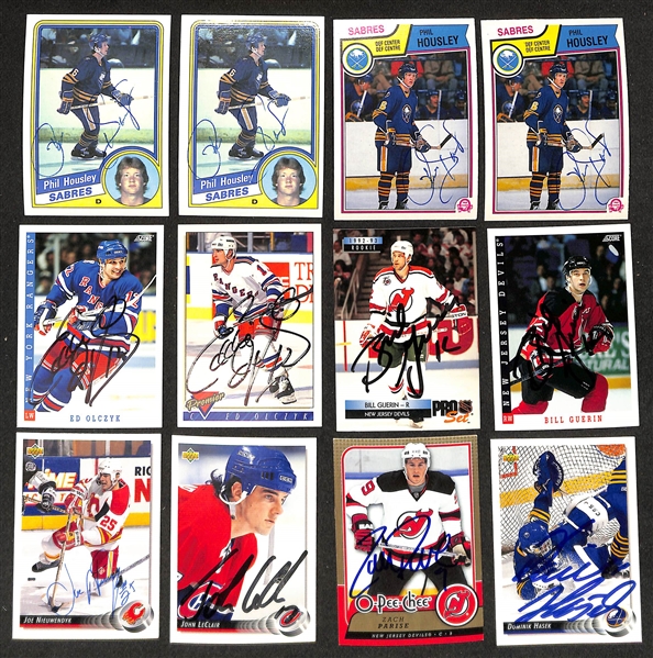 250+ Signed Hockey Cards w.(3) Paul Coffey, (2) Mike Ramsey, (2) Dominik Hasek, + (JSA Auction Letter)