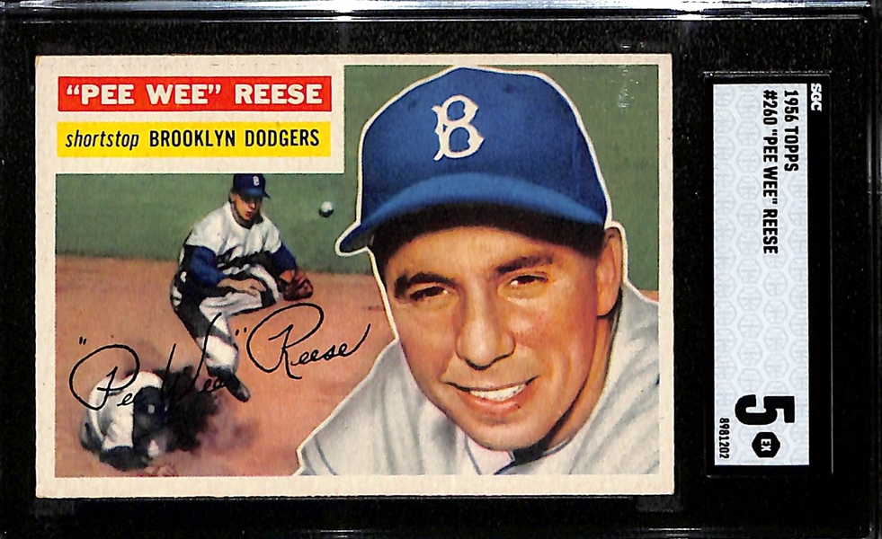 1956 Topps Pee Wee Reese Graded SGC 5