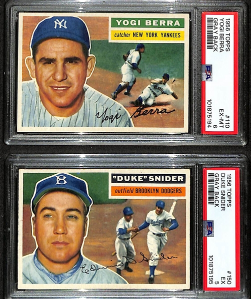 1956 Topps Yogi Berra (PSA 6) & Duke Snider (PSA 5)