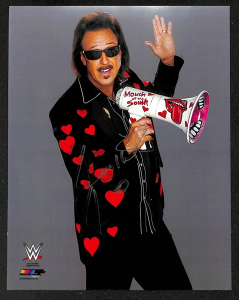 Lot of (12) Signed Pictures w. Jimmy Hart & Brad Lidge