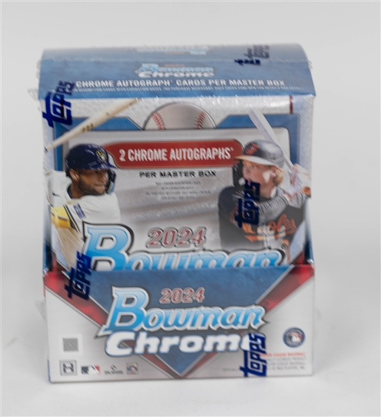 2024 Bowman Chrome Baseball Sealed Hobby Box (2 autos) w. Skenes, De La Cruz, Merril 