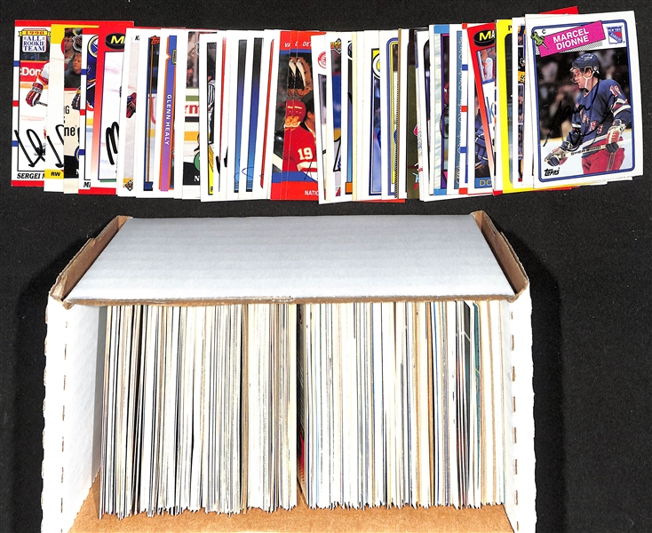 Lot of (350+) Signed Hockey Cards inc. (2) Marcel Dionne, (3) Curtis Joseph, (3) Marty McSorley, + (JSA Auction Letter)