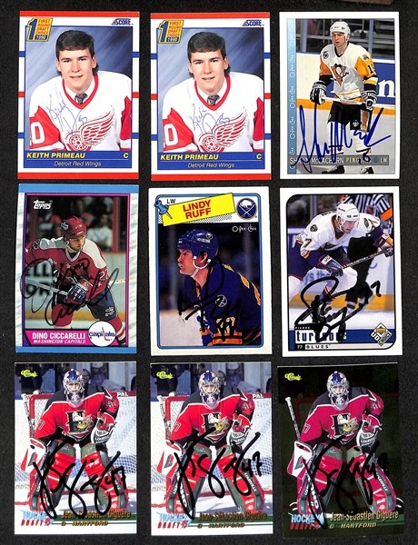 Lot of (350+) Signed Hockey Cards inc. (2) Marcel Dionne, (3) Curtis Joseph, (3) Marty McSorley, + (JSA Auction Letter)