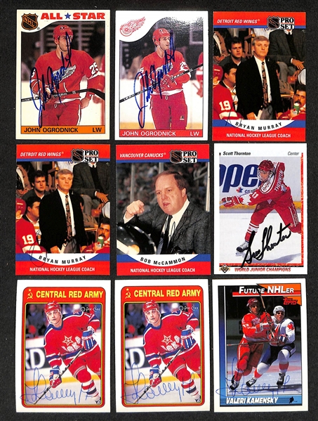 Lot of (350+) Signed Hockey Cards inc. (2) Marcel Dionne, (3) Curtis Joseph, (3) Marty McSorley, + (JSA Auction Letter)