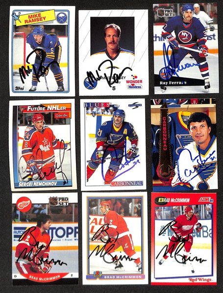 Lot of (290+) Signed Hockey Cards inc. (3) Scott Stevens, Pavel Bure, Paul Hariya, Olaf Kolzig, Vladimir Malakhov, + (JSA Auction Letter)