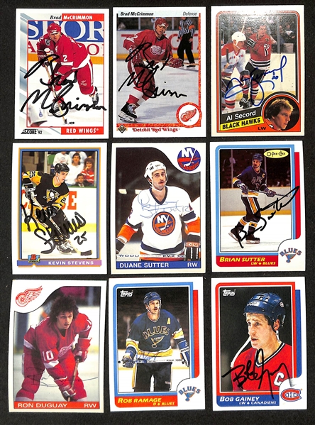 Lot of (290+) Signed Hockey Cards inc. (3) Scott Stevens, Pavel Bure, Paul Hariya, Olaf Kolzig, Vladimir Malakhov, + (JSA Auction Letter)