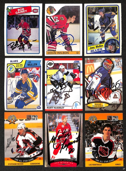 Lot of (290+) Signed Hockey Cards inc. (3) Scott Stevens, Pavel Bure, Paul Hariya, Olaf Kolzig, Vladimir Malakhov, + (JSA Auction Letter)