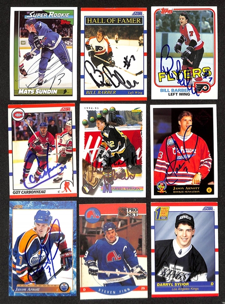 Lot of (290+) Signed Hockey Cards inc. (3) Scott Stevens, Pavel Bure, Paul Hariya, Olaf Kolzig, Vladimir Malakhov, + (JSA Auction Letter)