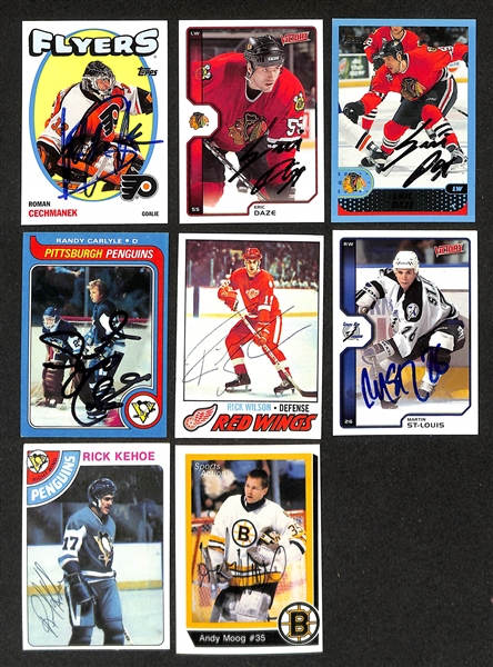 Lot of (300+) Signed Hockey Cards inc. (2) Bryan Trottier, (2) Paul Kariya, + (JSA Auction Letter)