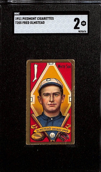 1911 T205 Piedmont Lot - Fred Olmstead & Kid Elberfeld (Both Graded SGC 2)