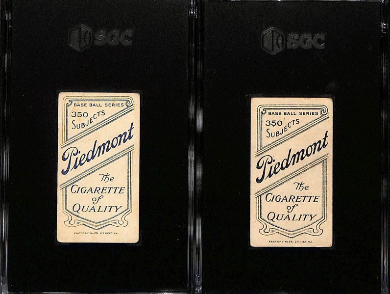 1910 T206 Lot of (2) Piedmont Cards - Jim Delehanty (SGC 2) & Frank Delehanty (SGC 3)