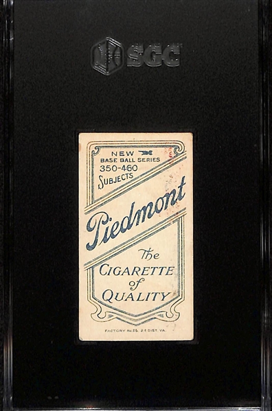 1911 T206 John McGraw (HOF, With Cap) Piedmont Back - Graded SGC 2.5