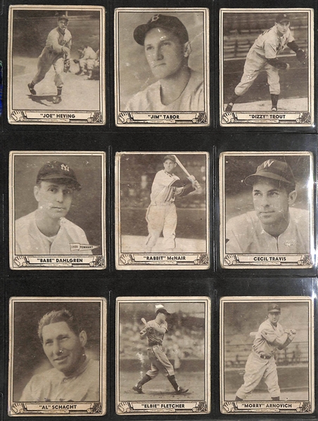 Lot of (28) 1940 Play Ball Baseball Cards w. Lefty Gomez & Red Ruffing