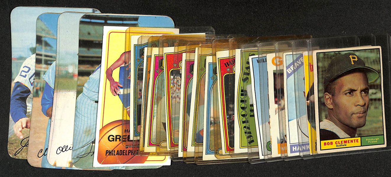 Lot of (19) Topps Baseball Cards from 1959-1972 w. 1961 Roberto Clemente