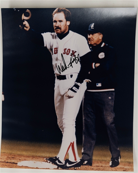 Red Sox Autograph Lot - Carlton Fisk 16x20 Photo & Wade Boggs 8x10 Photo - JSA Auction Letter