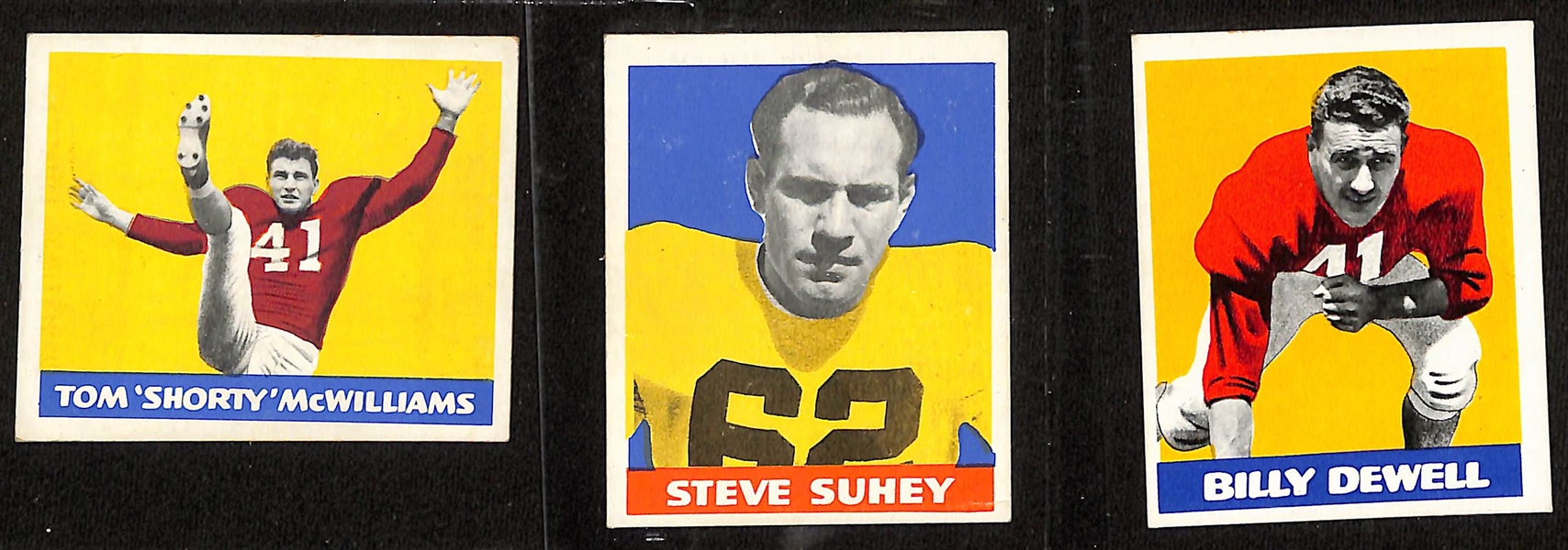 Lot of (9) 1948 Leaf Football Cards w. Tom Shorty McWilliams