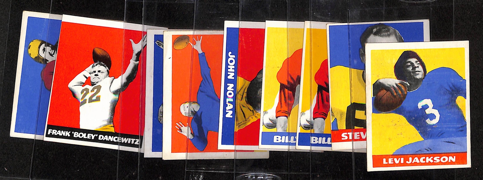 Lot of (9) 1948 Leaf Football Cards w. Levi Jackson