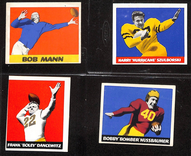 Lot of (9) 1948 Leaf Football Cards w. Levi Jackson