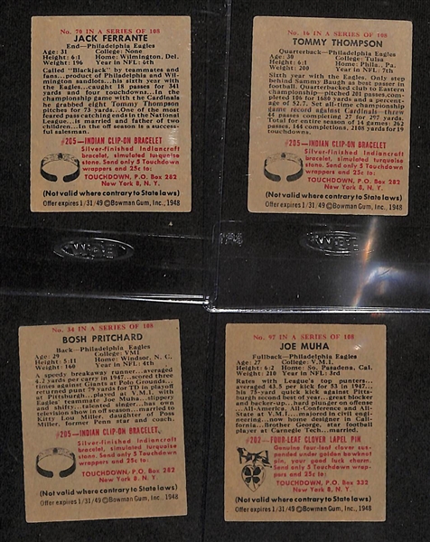 Lot of (12) 1948 Bowman Football Cards w. Jack Ferrante