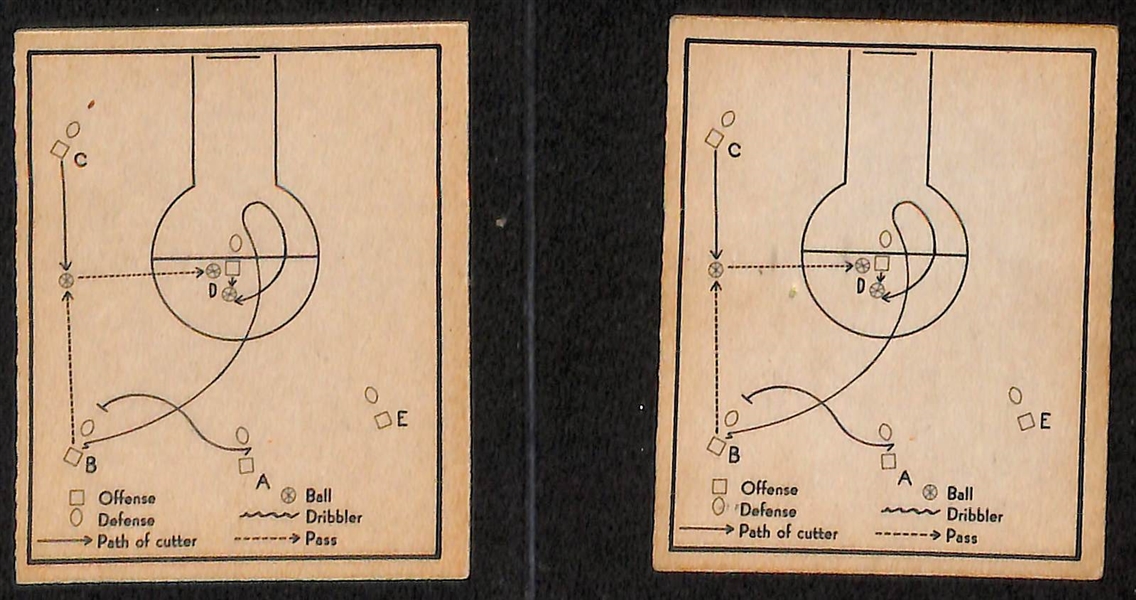 Lot of 1948 Bowman Basketball Cards w. (3) Player Cards & (4) Play Cards w. Ephraim Rocha