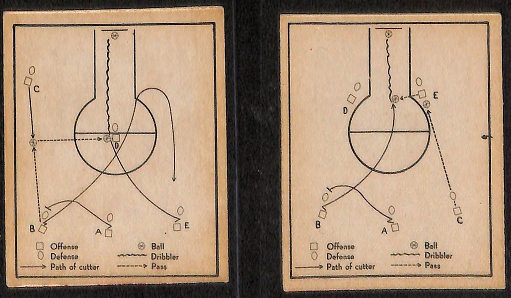 Lot of 1948 Bowman Basketball Cards w. (3) Player Cards & (4) Play Cards w. Ephraim Rocha