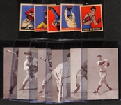 1948 Leaf Boxing Fred Apostoli, (4) 1949 Leaf Football w. Pete Pihos, & (6) 1940s-Early 1950s Exhibit Cards w. Hoot Evers