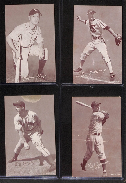 1948 Leaf Boxing Fred Apostoli, (4) 1949 Leaf Football w. Pete Pihos, & (6) 1940s-Early 1950s Exhibit Cards w. Hoot Evers