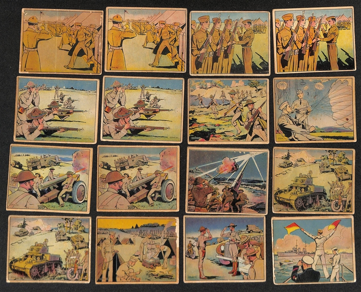 Lot of Approx (100) Assorted 1941 National Defense Cards by Gum Inc. 