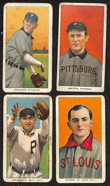 Lot of (12) T206 Tobacco Cards w. Huggins & (1) T205 Card (Hoblitzell)