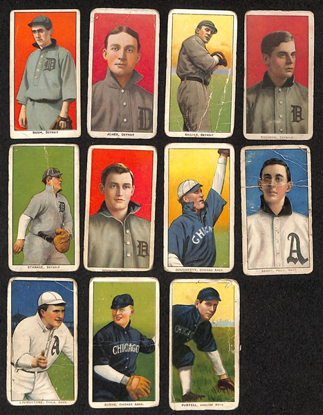Lot of (11) T206 Tobacco Cards w. Donny Bush