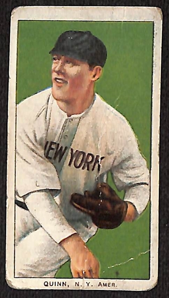 Lot of (8) T206 Cards w. Jack Quinn & (2) T201 Mecca Double Folders w. Wallace/Lake